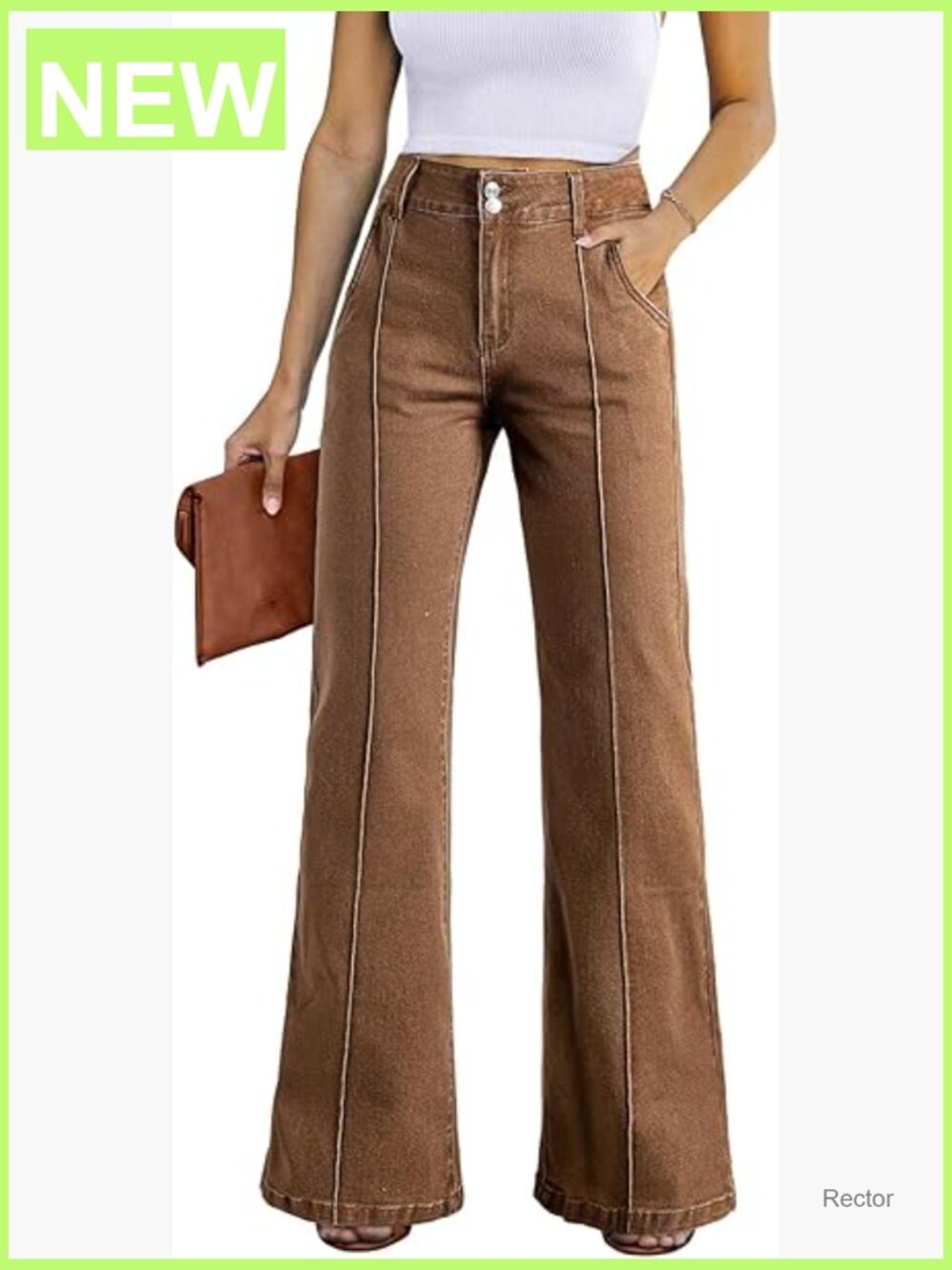 High Waisted Wide Leg Jeans Stretch Denim Baggy Casual Pants